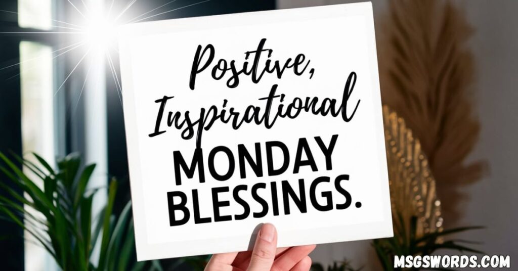 Positive, Inspirational Monday Blessings