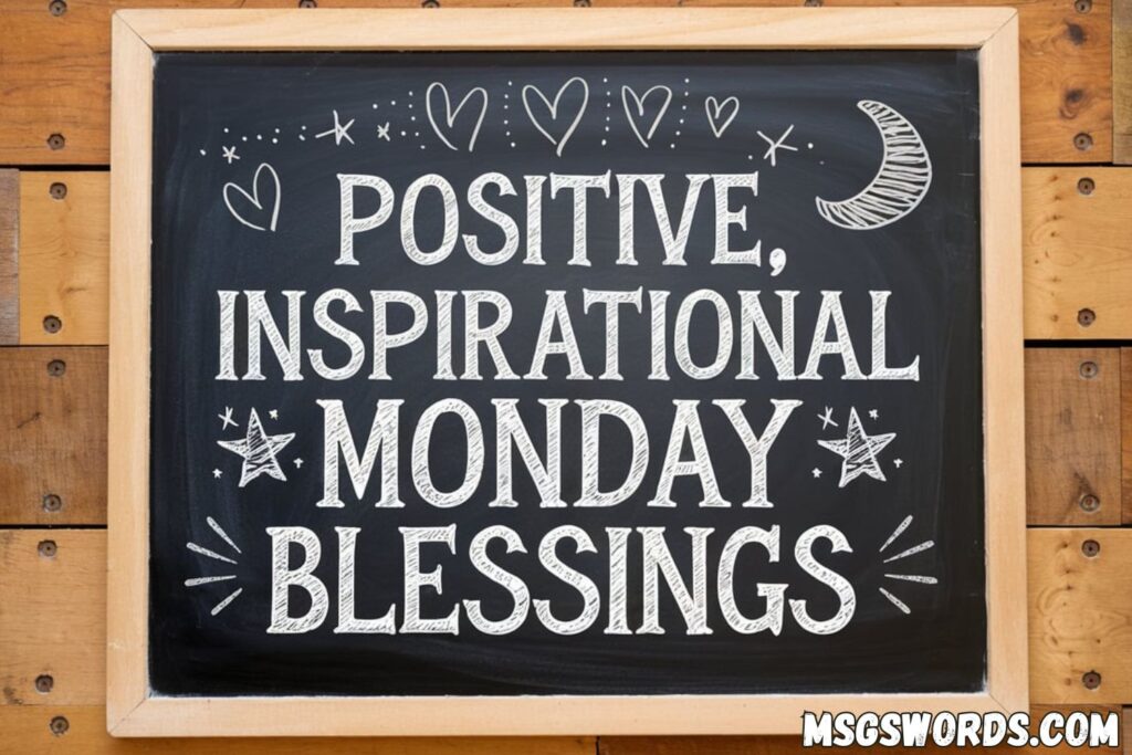 Positive, Inspirational Monday Blessings