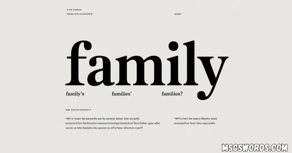 Family’s or Families’