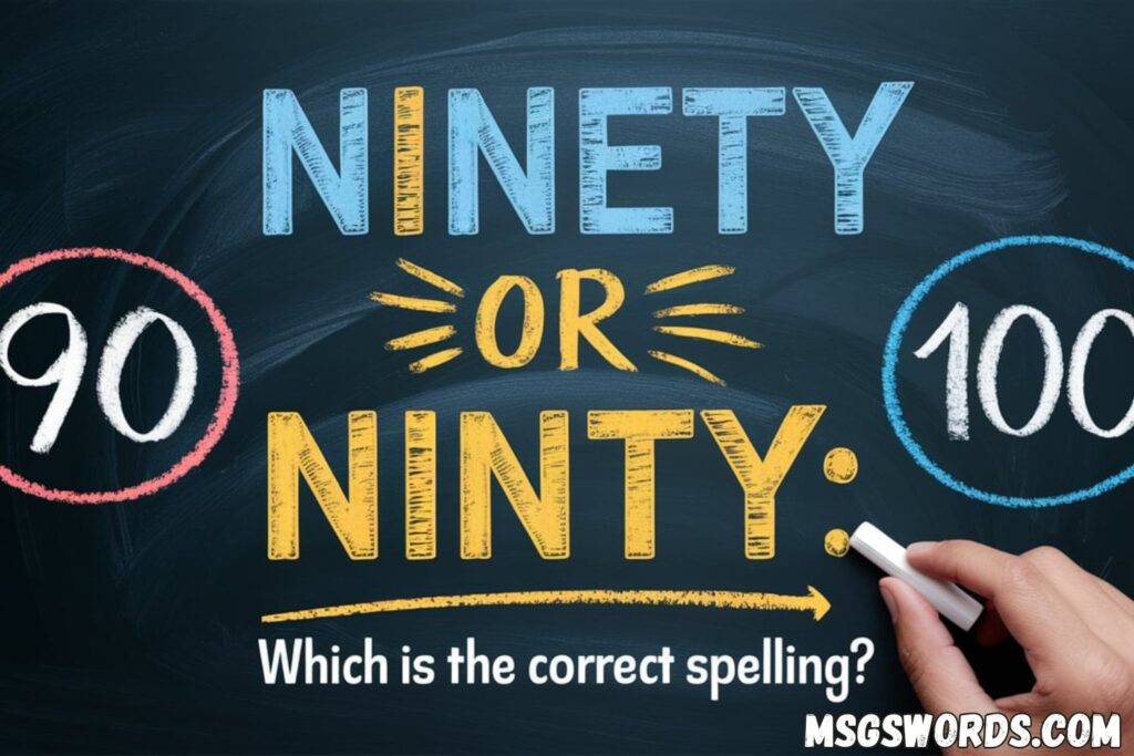 Ninety or Ninty: Which Is the Correct Spelling?